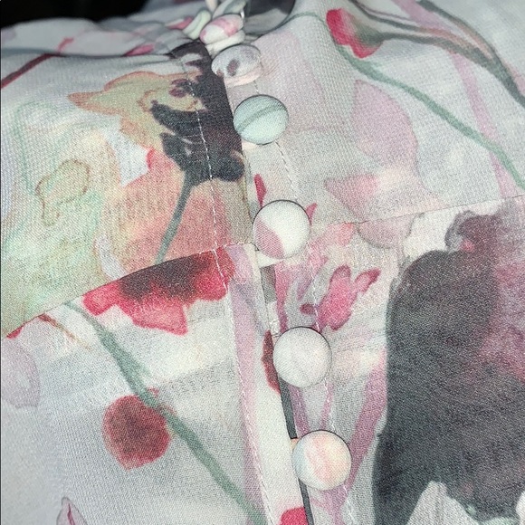 Haute Hippie floral dress with neck tie - Picture 10 of 11